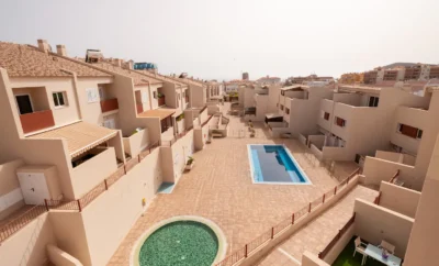 Los corales los cristianos town house centre 4 bedroom 2 bath garage space 2 cars pool spacious and quiet close to golf course supermarkets and bars beaches and bus stop